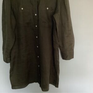 Banana Republic Olive Green Shirt Dress